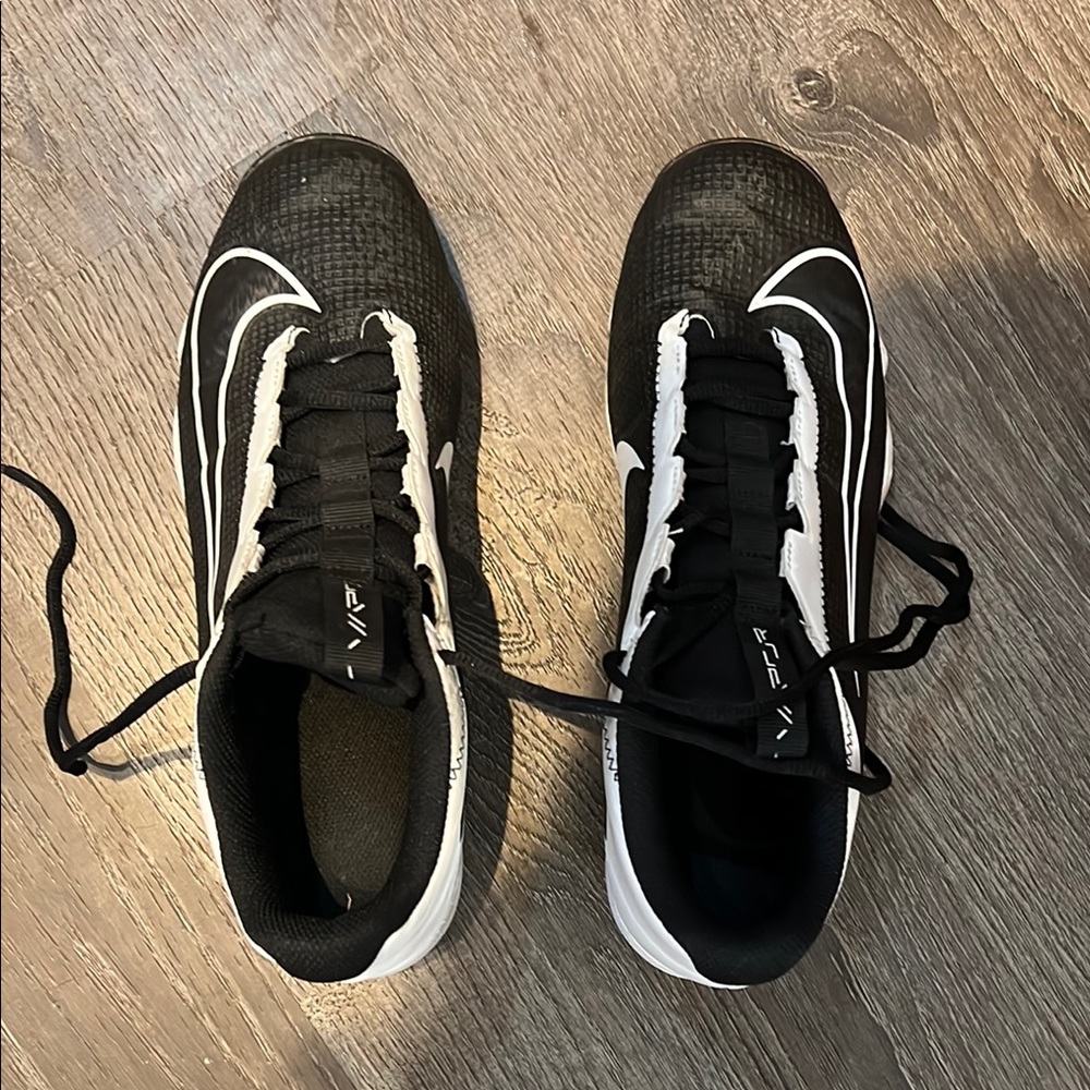 Black and White Nike Football Cleats